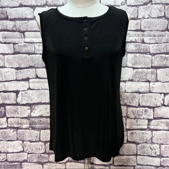 Chico's Travelers Black Sleeveless Blouse Size XL - Picture 1 of 7